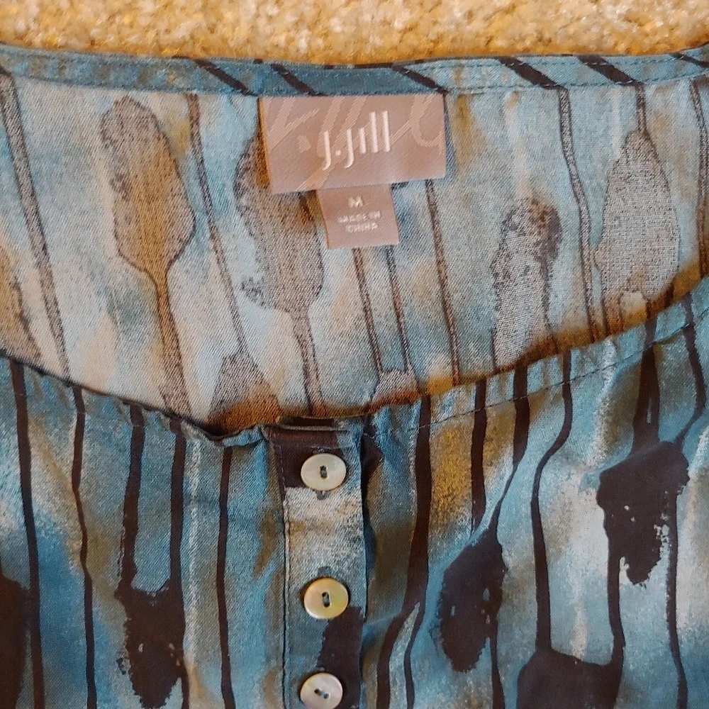 J. Jill women's gently worn teal & black tank